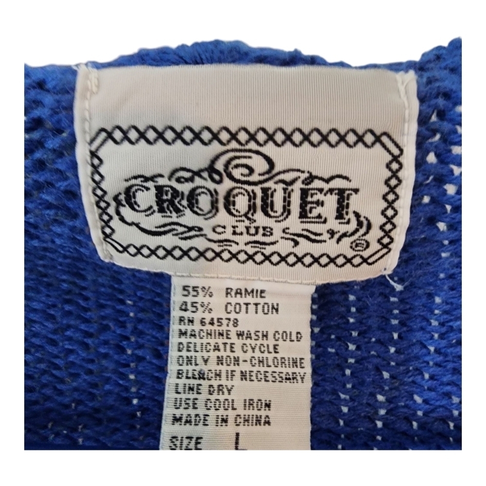 Vintage Crotchet Detailing Cardigan by Croquet Club, Large - Picture 7 of 7